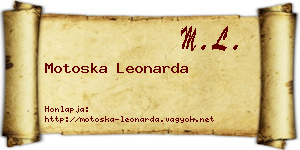 Motoska Leonarda névjegykártya